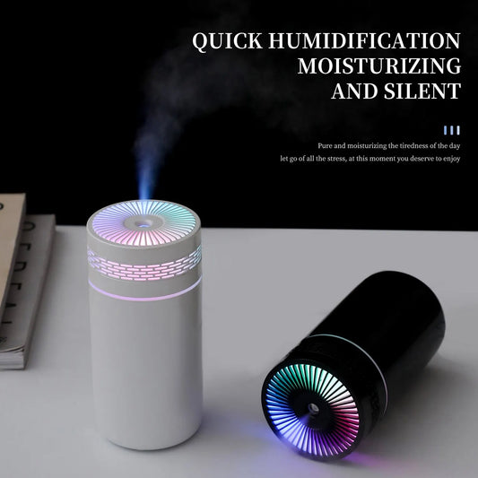 250ML Car Air Humidifier | Portable USB Mini Mist Diffuser with LED Light for Bedroom & Travel