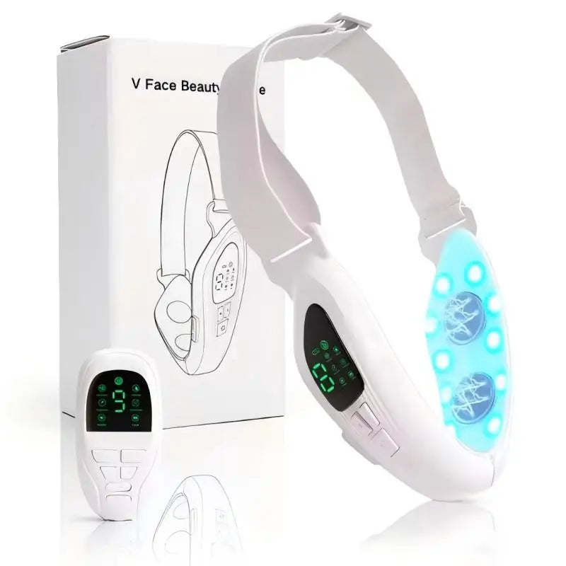 4-in-1 Electric Double Chin Remover | V-Line Face Slimming & Lifting Massager with Remote Control