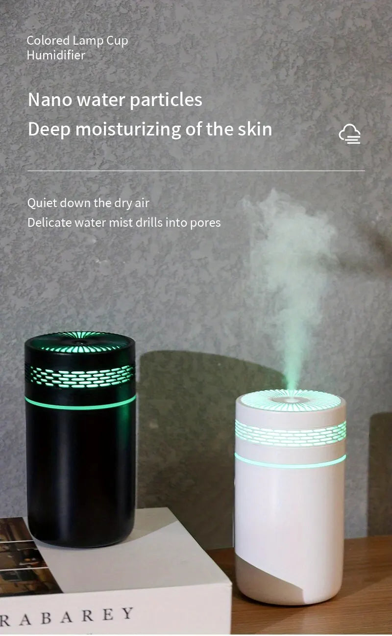 250ML Car Air Humidifier | Portable USB Mini Mist Diffuser with LED Light for Bedroom & Travel